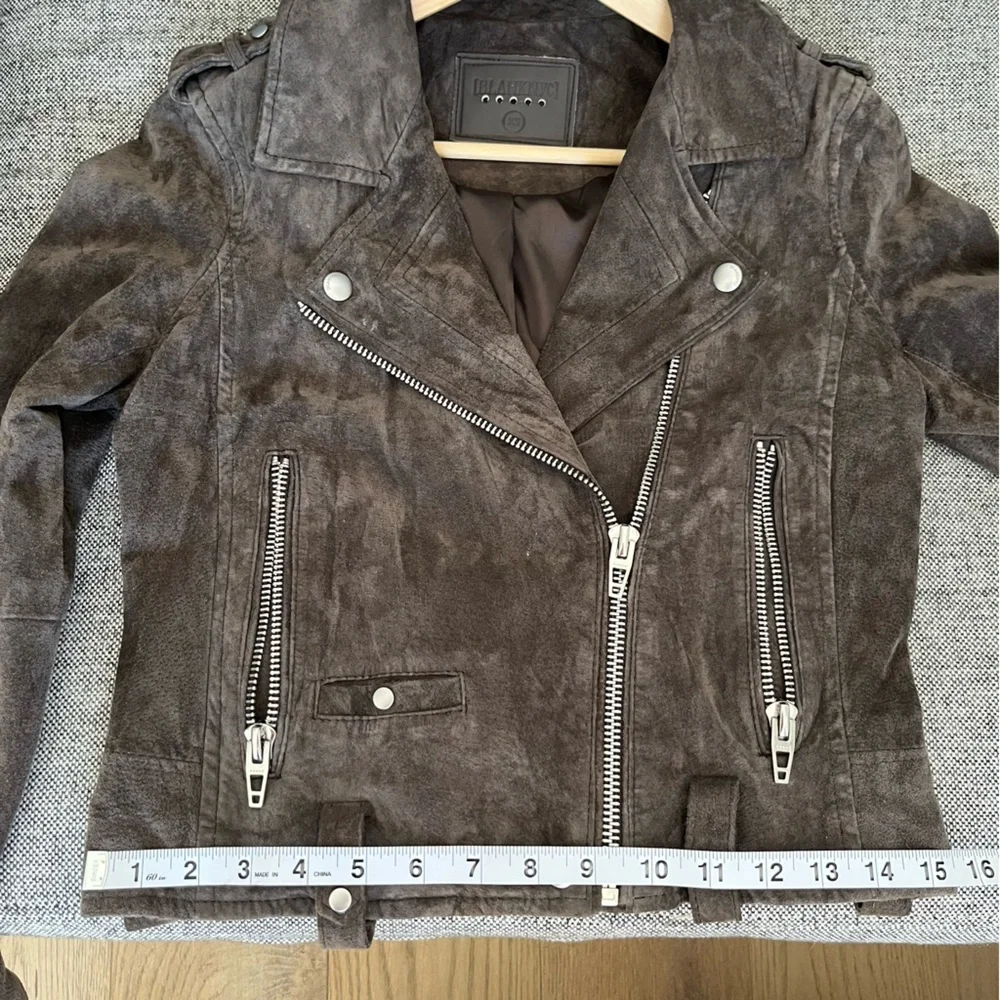 ⚡️MUST GO free shipping! BLANKNYC 100% Leather Suede Moto Jacket - XS - Brown - Picture 9 of 13